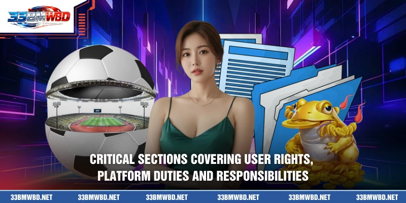 Critical sections covering user rights, platform duties and responsibilities