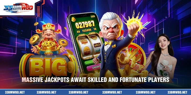 Massive jackpots await skilled and fortunate players