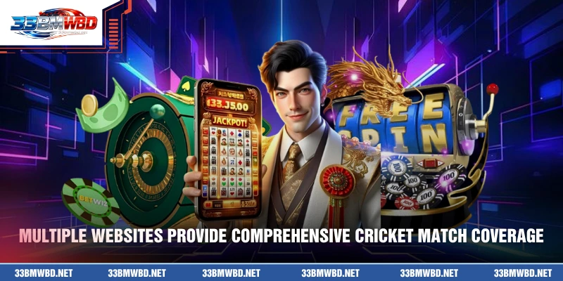 Multiple websites provide comprehensive cricket match coverage