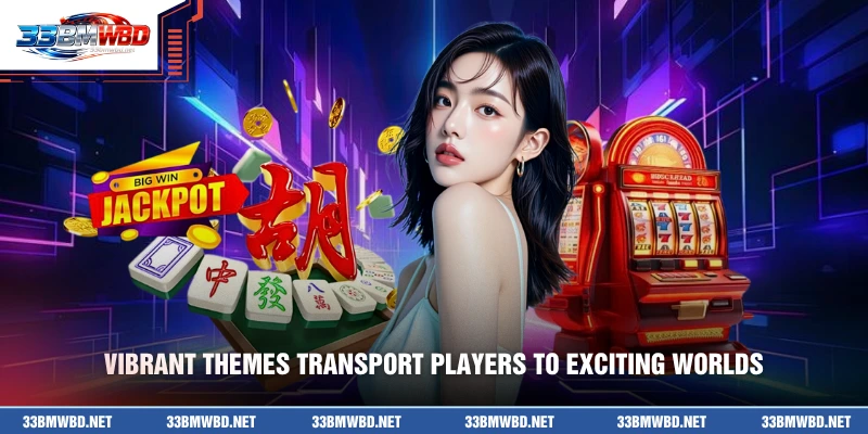 Vibrant themes transport players to exciting worlds